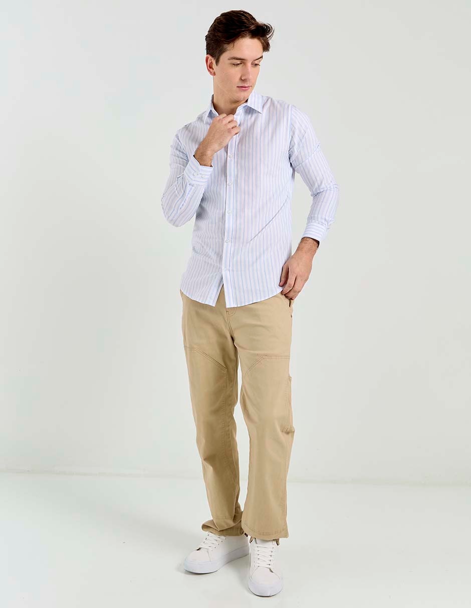 Camisa casual de algodón manga larga para hombre 3