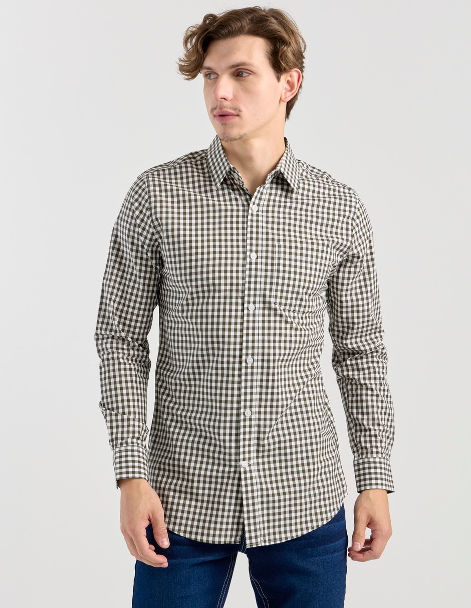 Camisa casual Aéropostale de algodón manga larga para hombre