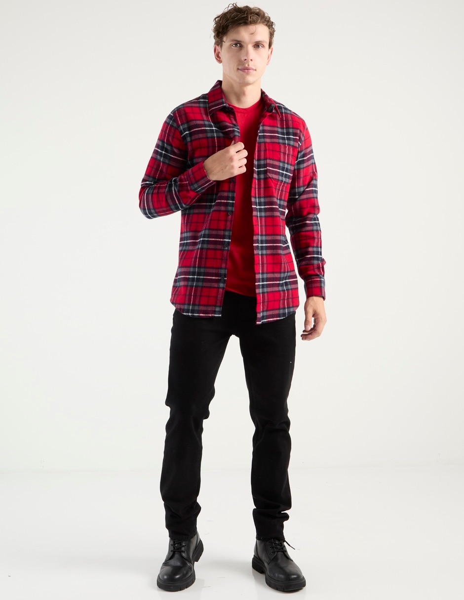 Camisa casual manga larga para hombre 3