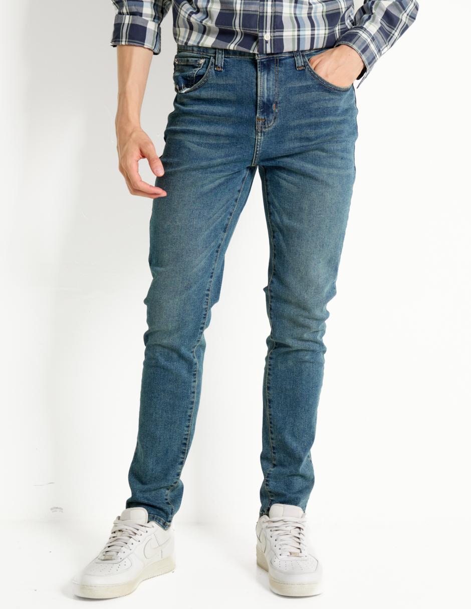 Jeans skinny Aéropostale lavado stone wash para hombre
