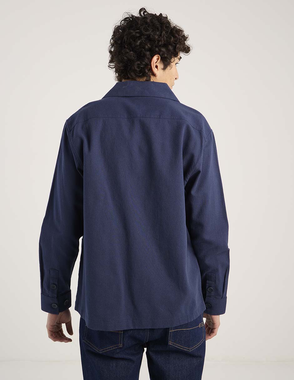 Sobrecamisa casual de algodón manga larga para hombre 6