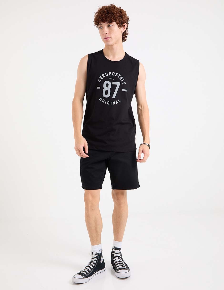 PLAYERA AERO A248174 ALGODÓ, CH, NEGRO