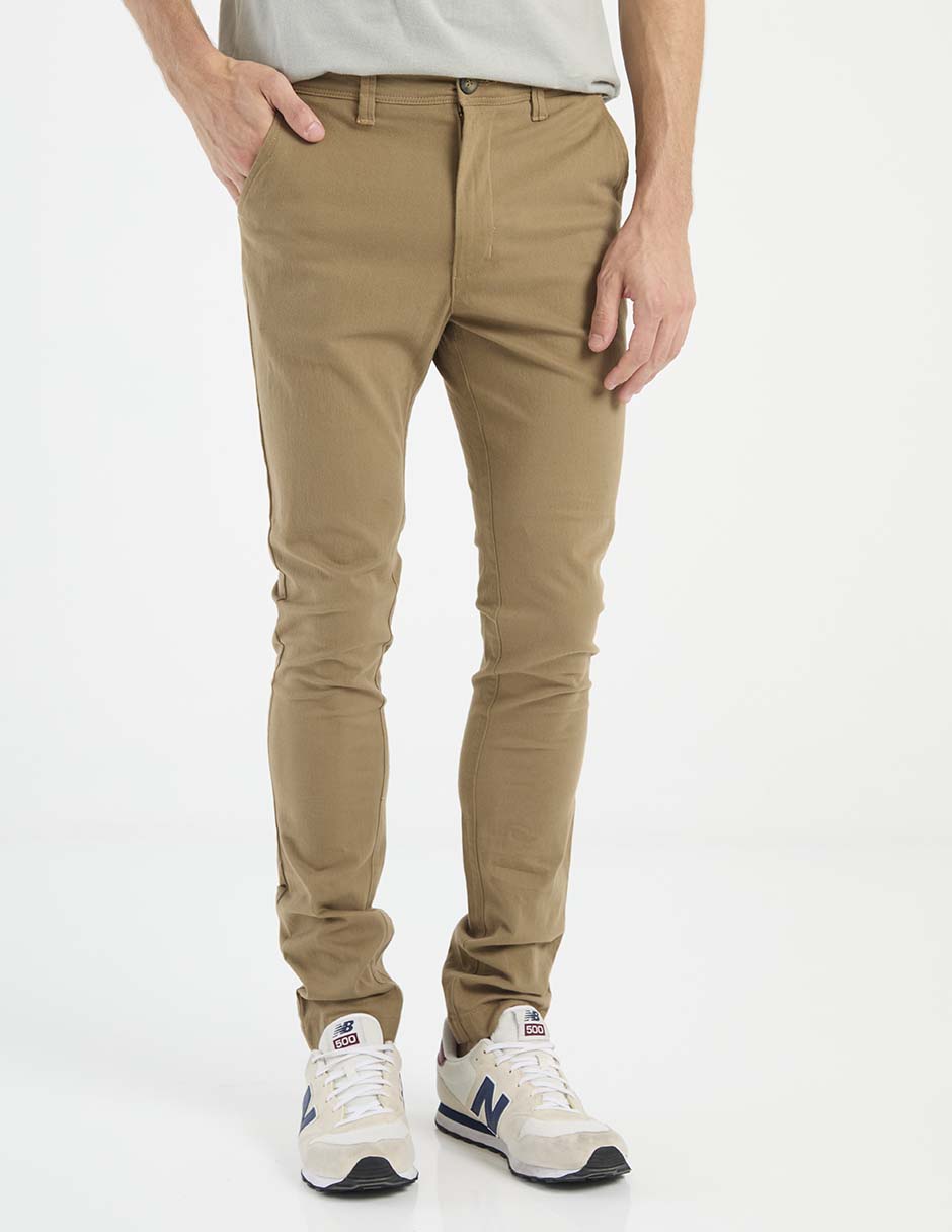 Pantalón regular de algodón para hombre