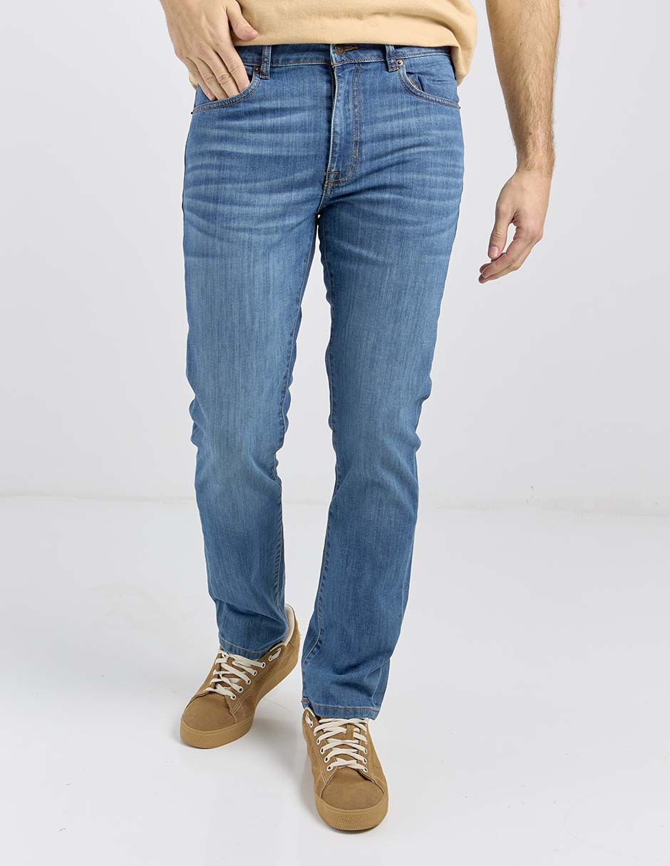 Jeans straight Aéropostale lavado stone wash para hombre