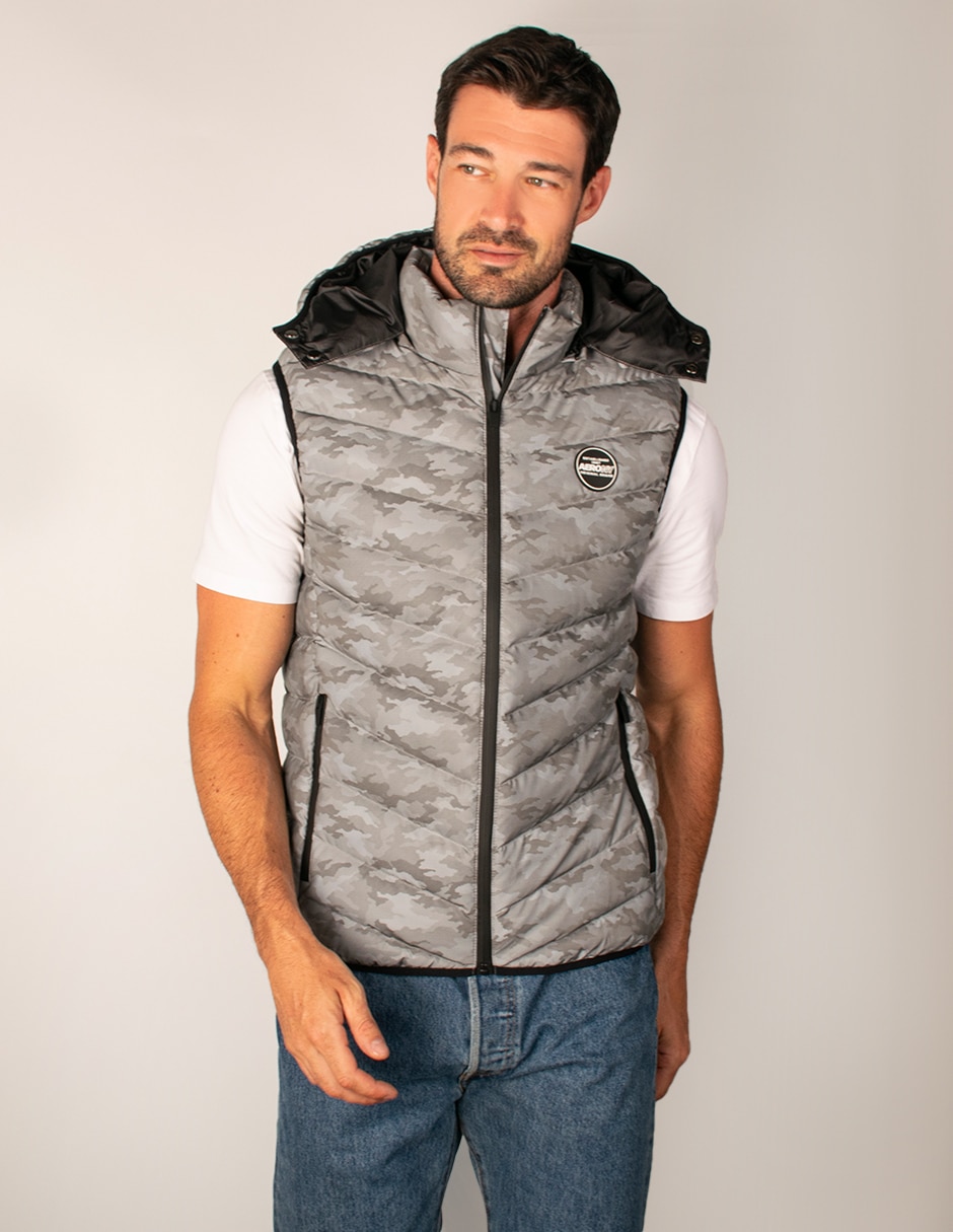 Chaleco con capucha para hombre