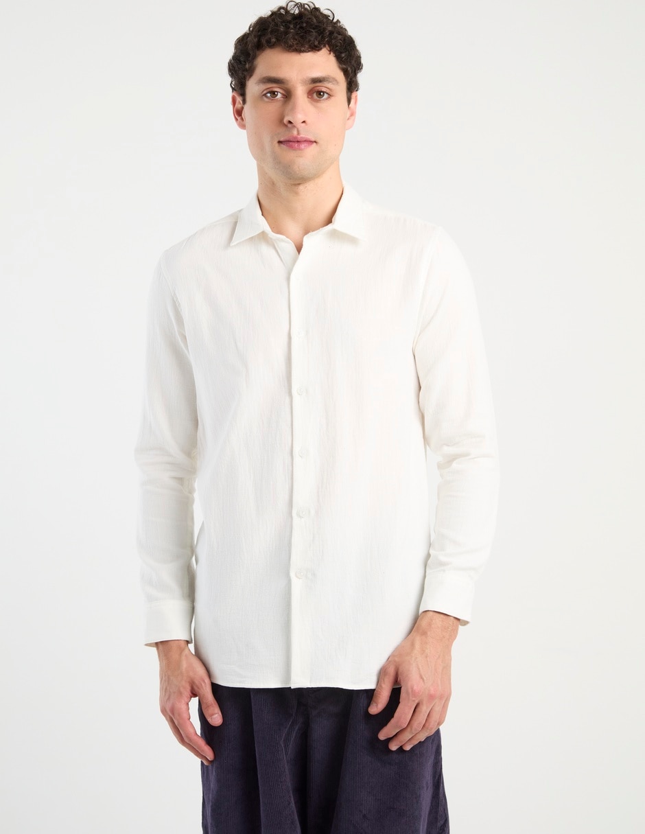 Camisa casual Aéropostale de algodón manga larga para hombre Camisa casual Aéropostale de algodón manga larga para hombre