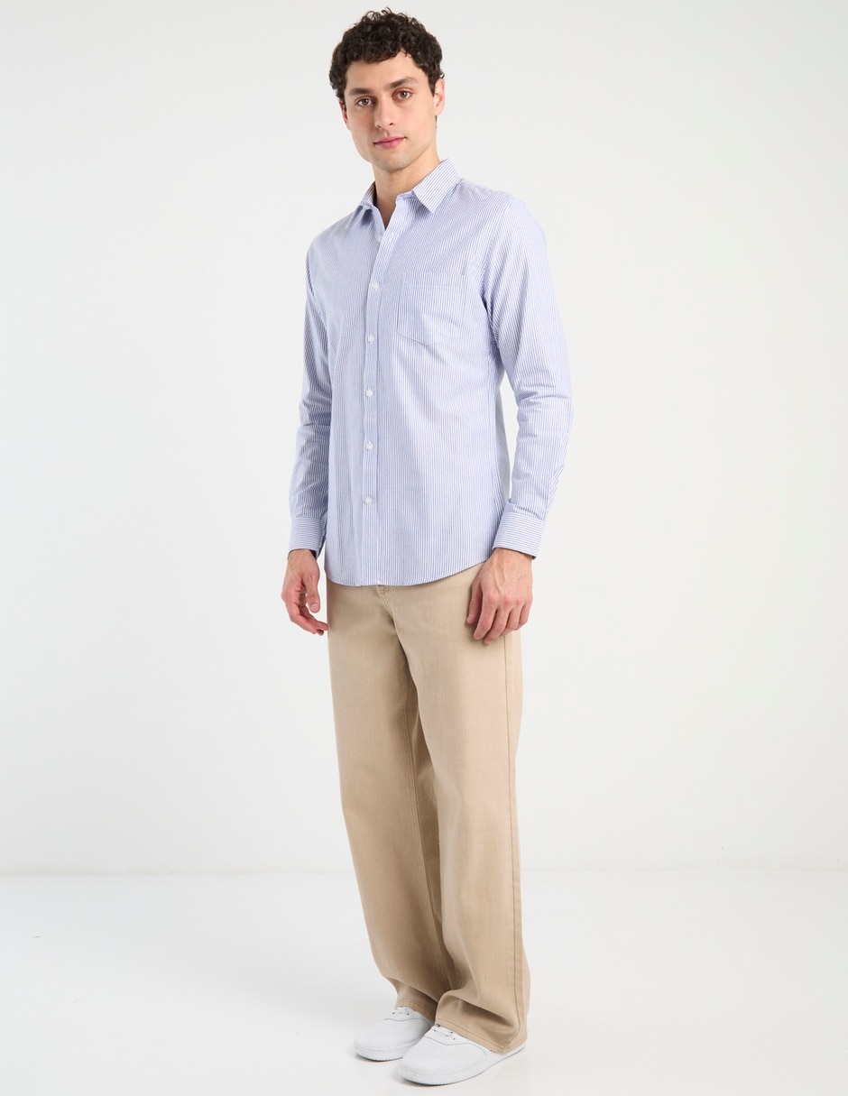 Camisa casual de algodón manga larga para hombre 3