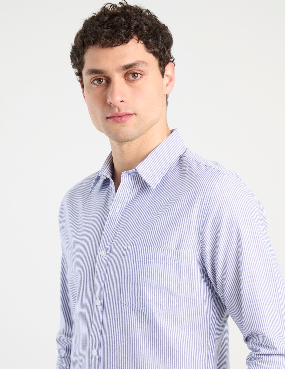 Camisa casual de algodón manga larga para hombre 4