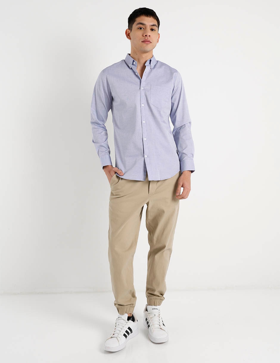 Camisa casual de algodón manga larga para hombre 3