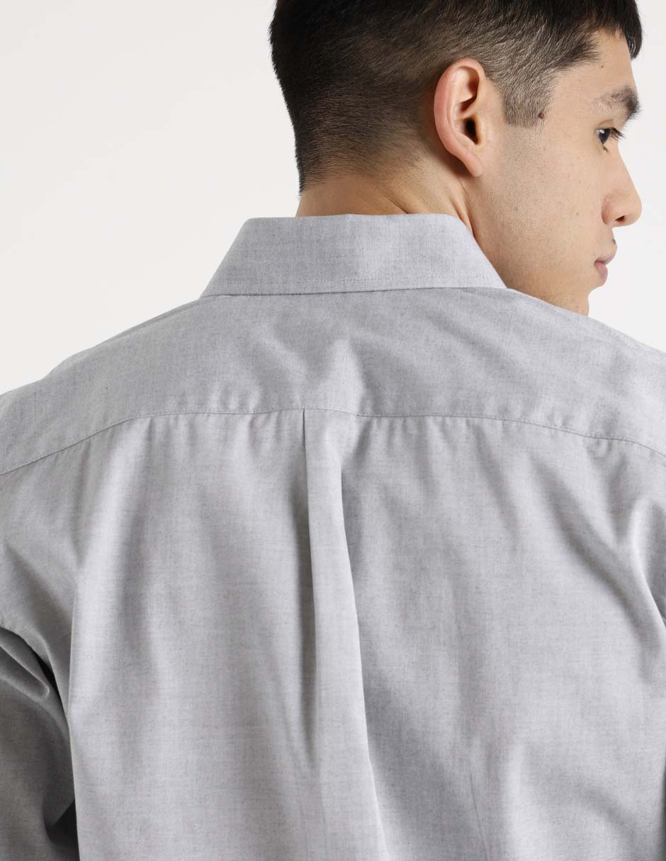 Camisa casual de algodón manga larga para hombre 5