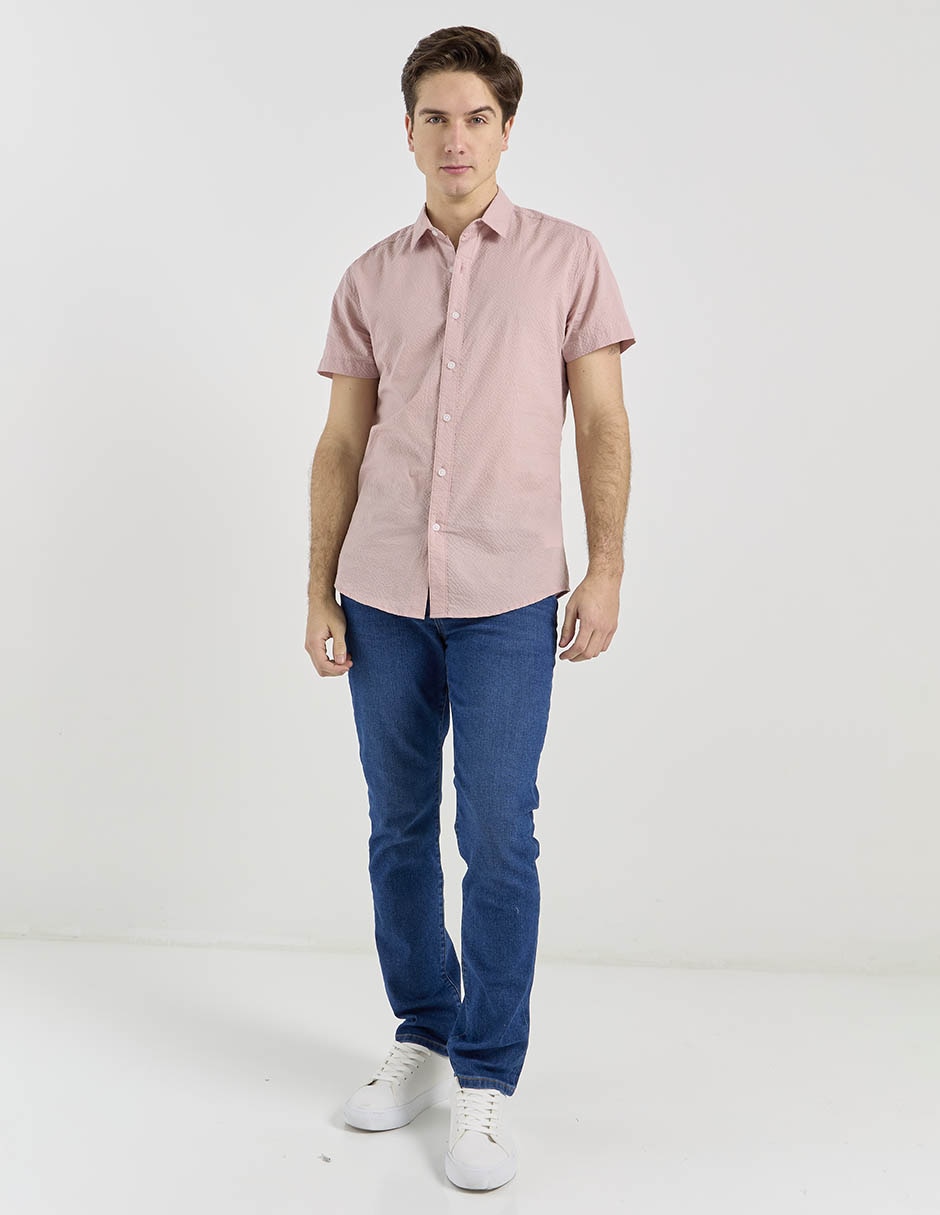 Camisa casual de algodón manga corta para hombre 3