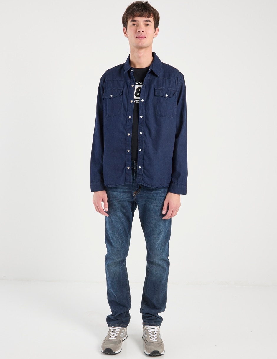 Camisa casual de algodón manga larga para hombre 2