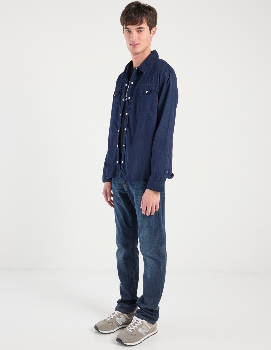 Camisa casual de algodón manga larga para hombre 3