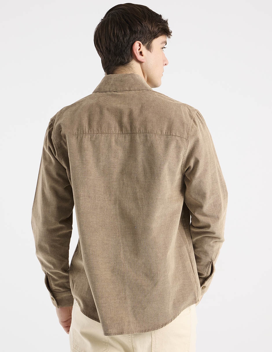 Camisa casual de algodón manga larga para hombre 2