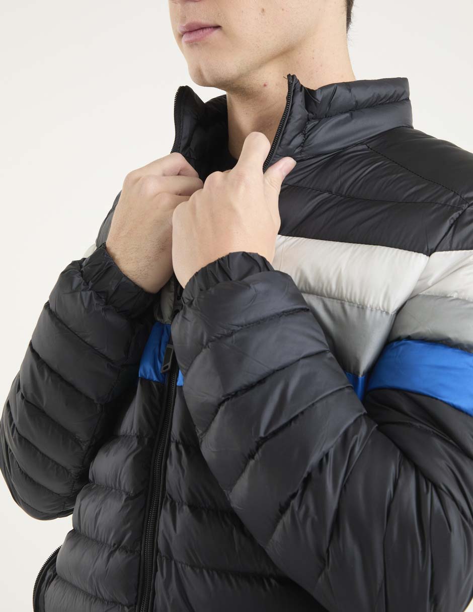 Chamarra acolchada capitonada para hombre 4