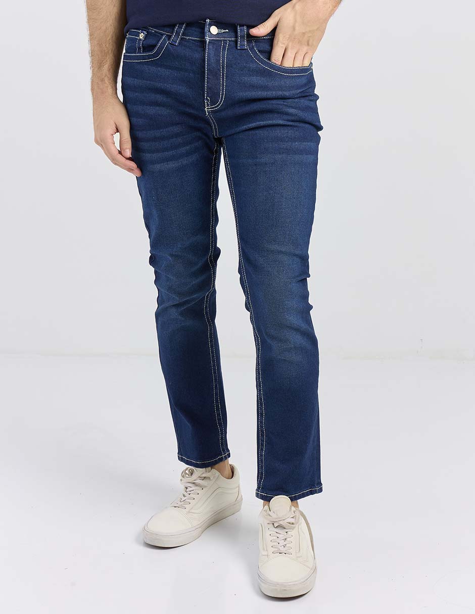 Jeans straight Aéropostale lavado stone wash para hombre