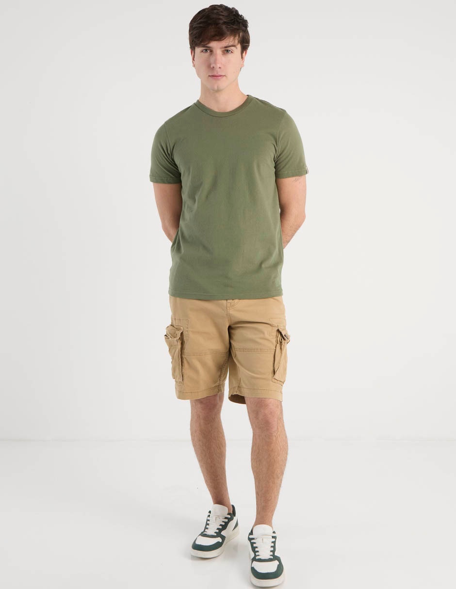 SHORT AERO 6120AS25 CON BOT, 34, KHAKI