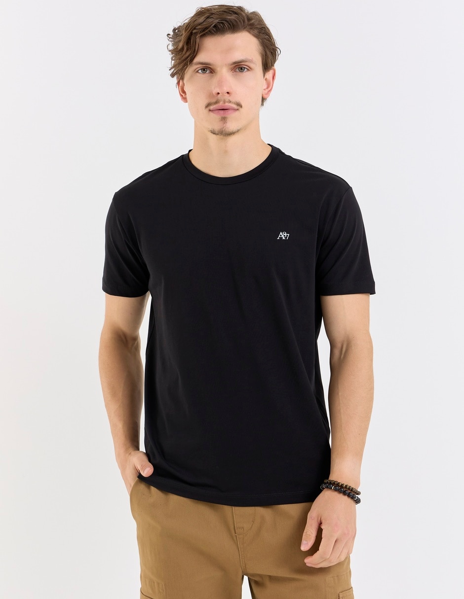 PLAYERA AERO A248131C ALGODÓ, M, NEGRO