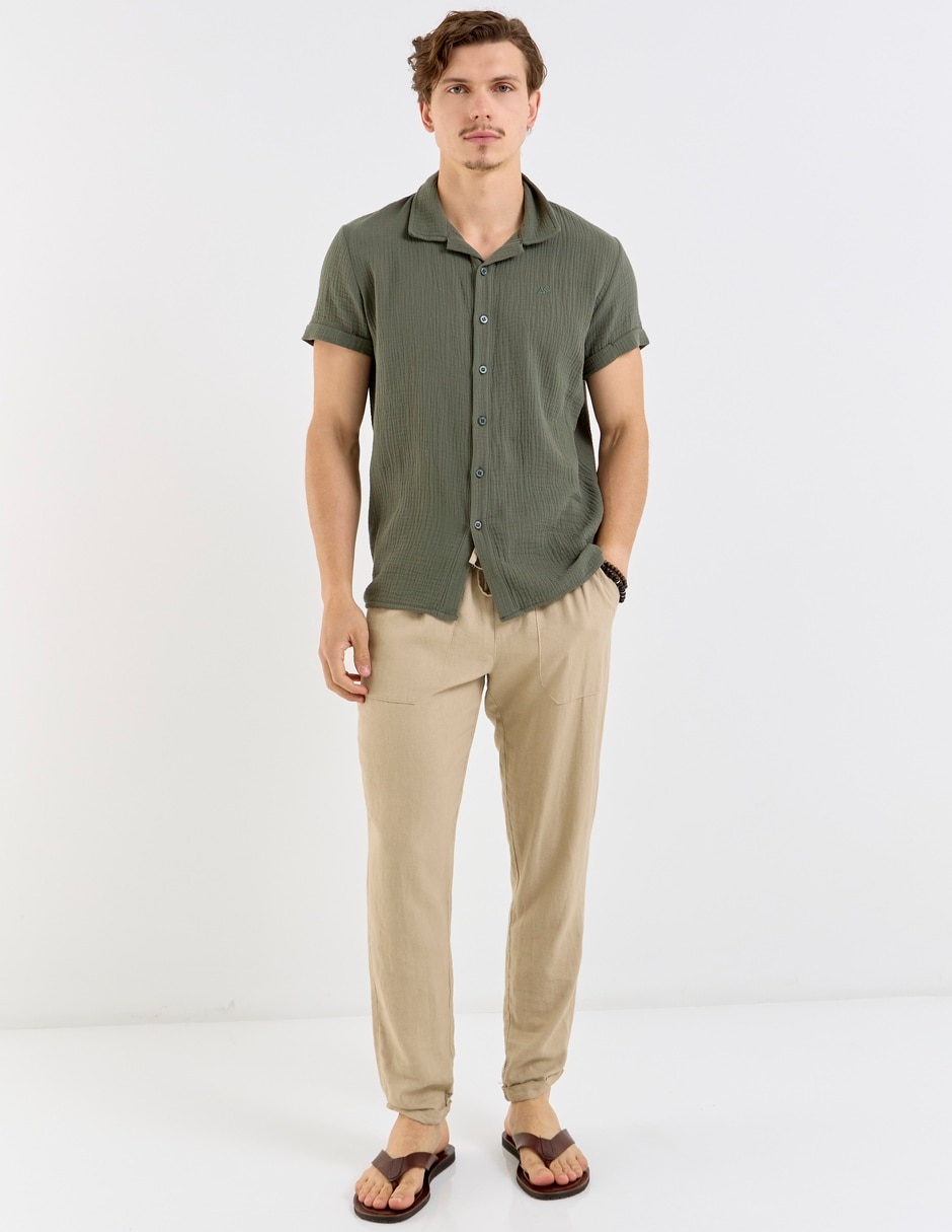 Camisa casual Aéropostale de algodón manga corta para hombre