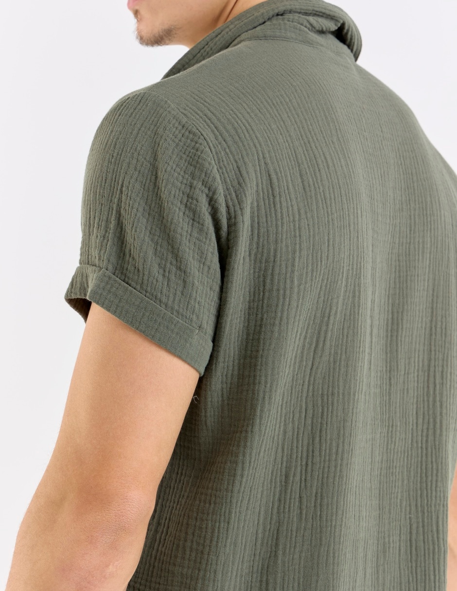 Camisa casual Aéropostale de algodón manga corta para hombre