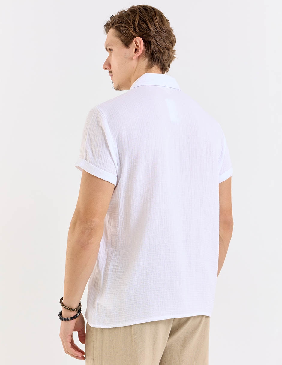 Camisa casual Aéropostale de algodón manga corta para hombre 6