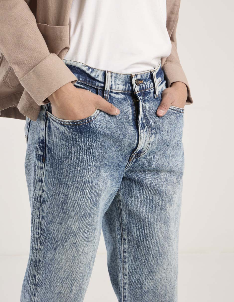 Jeans straight Aéropostale lavado acid wash para hombre 4