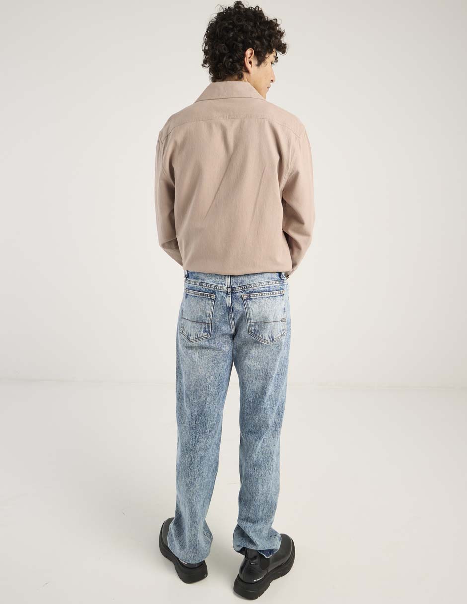 Jeans straight Aéropostale lavado acid wash para hombre 6