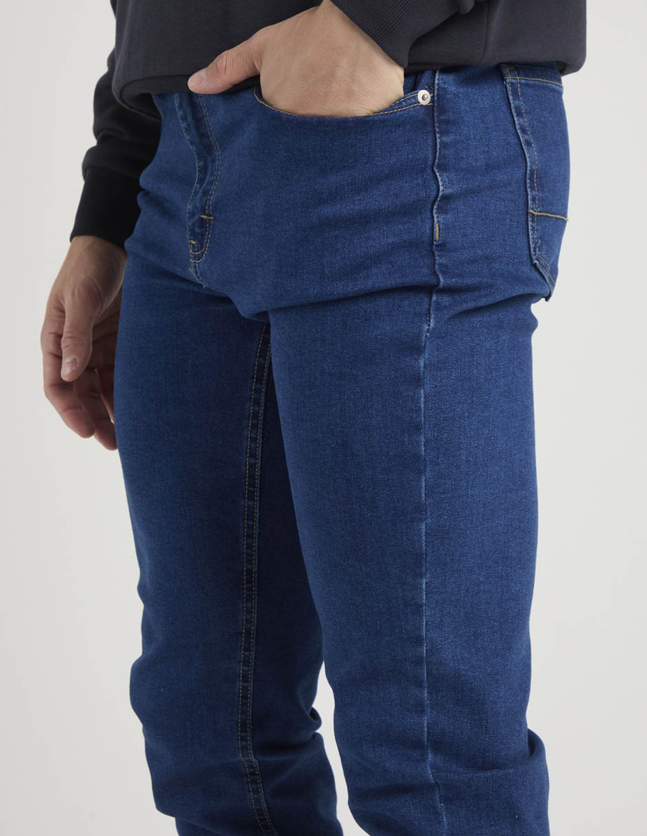 Jeans slim lavado medio para hombre 4