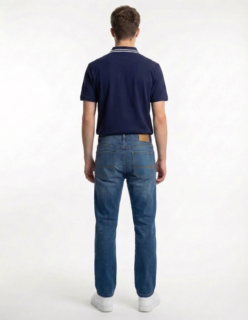 Jeans straight Aéropostale deslavado para hombre 2