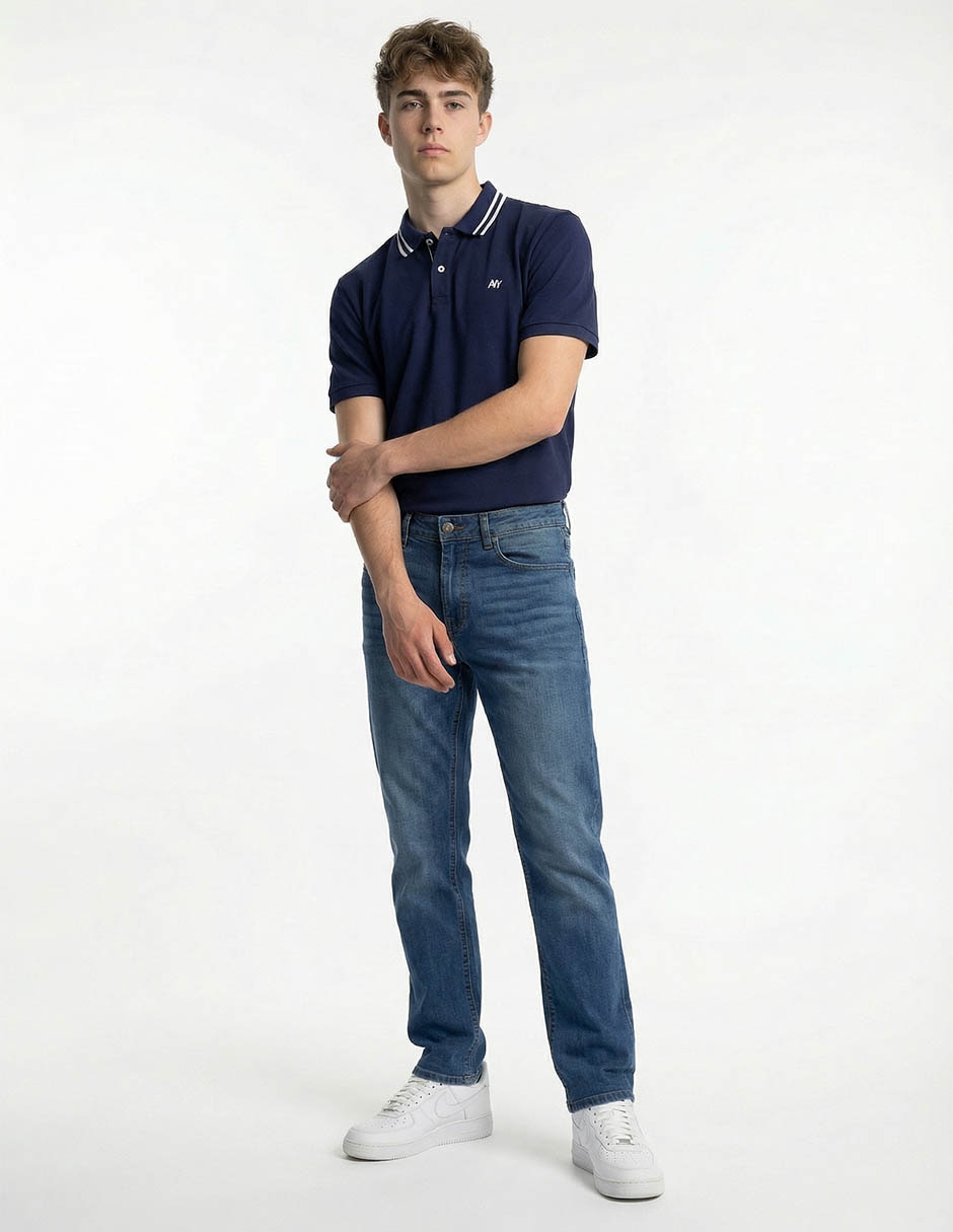 Jeans straight Aéropostale deslavado para hombre 3