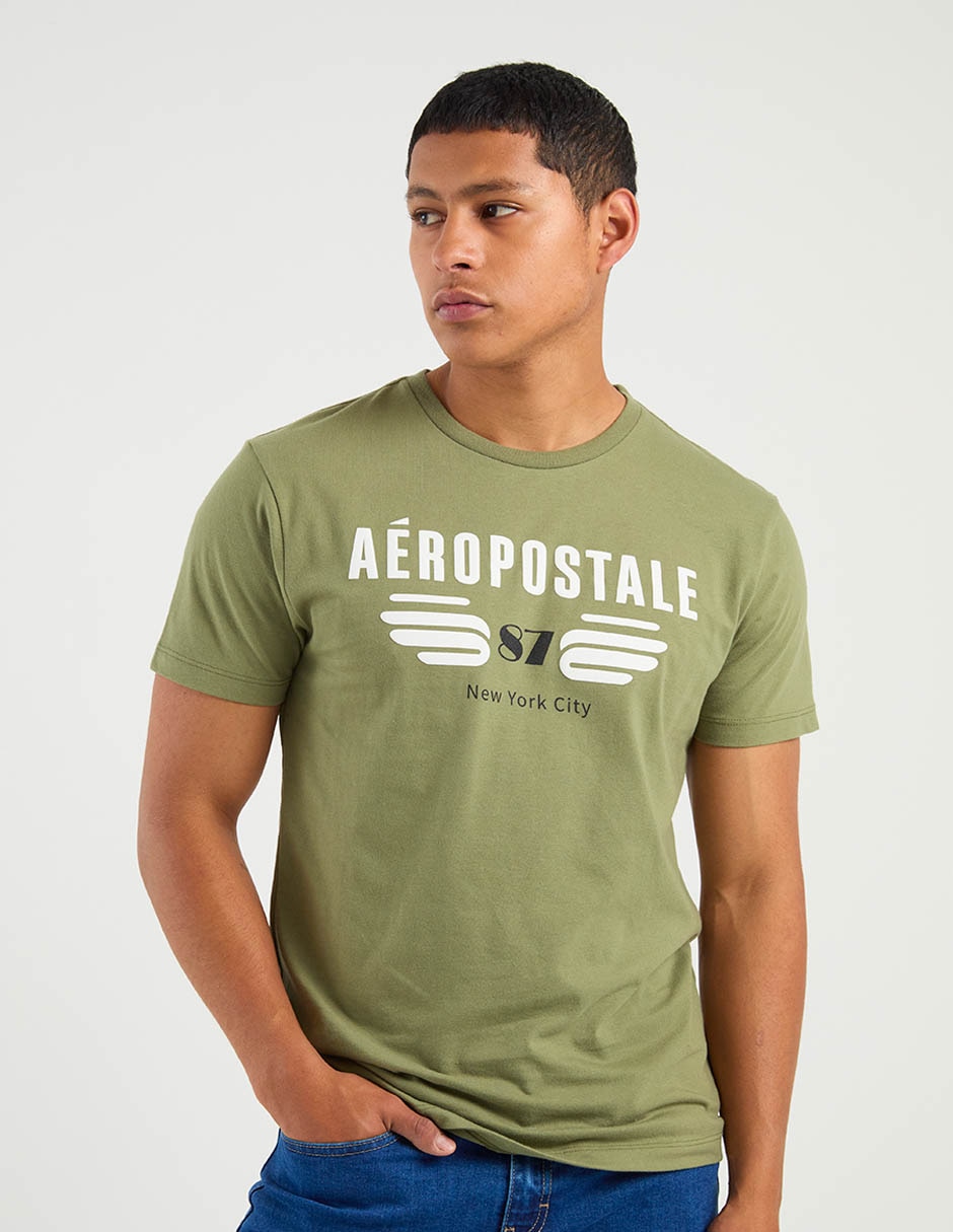 PLAYERA AERO A248680 A, M, VERDE OLIVO
