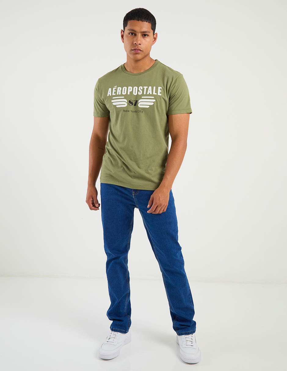 PLAYERA AERO A248680 A, M, VERDE OLIVO