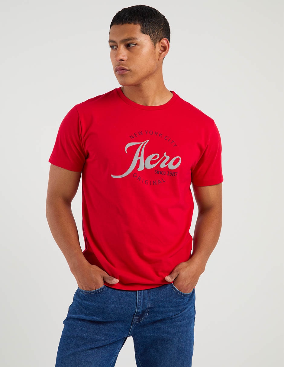 PLAYERA AERO A248681 ALG-POLI, G, ROJO