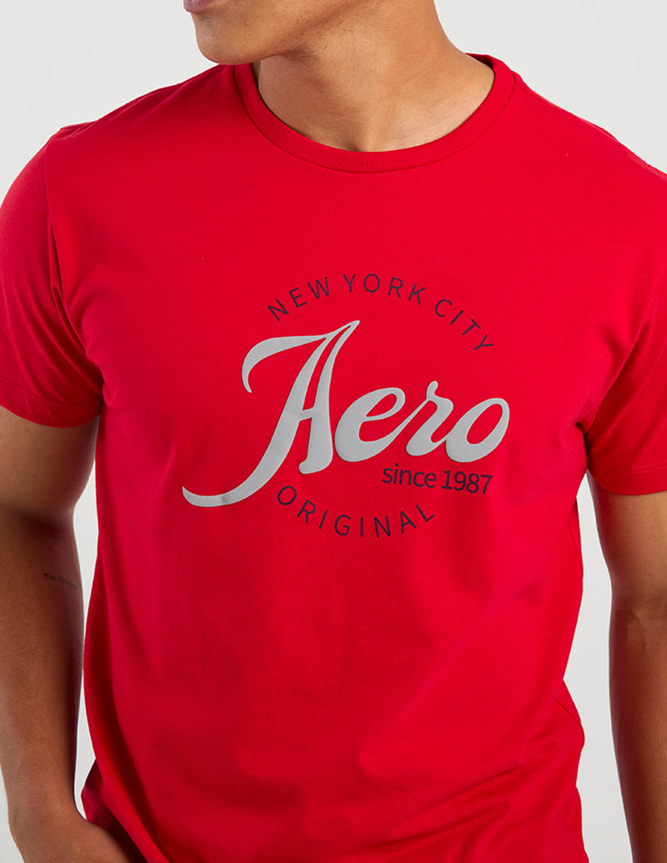 PLAYERA AERO A248681 ALG-POLI, G, ROJO