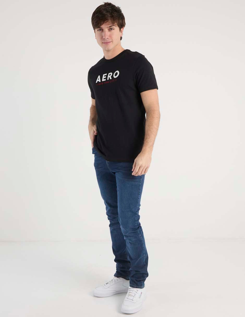 Jeans skinny Aéropostale lavado whisker para hombre 3
