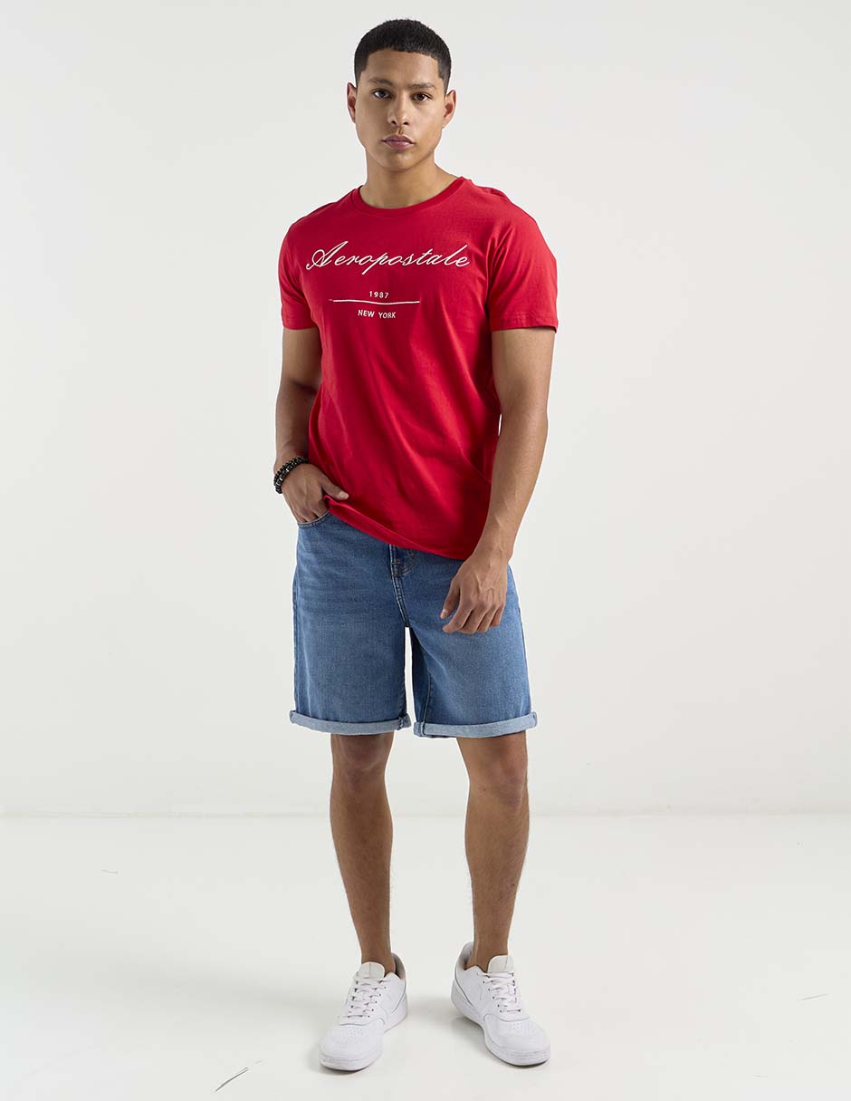 Bermuda Aéropostale de mezclilla para hombre