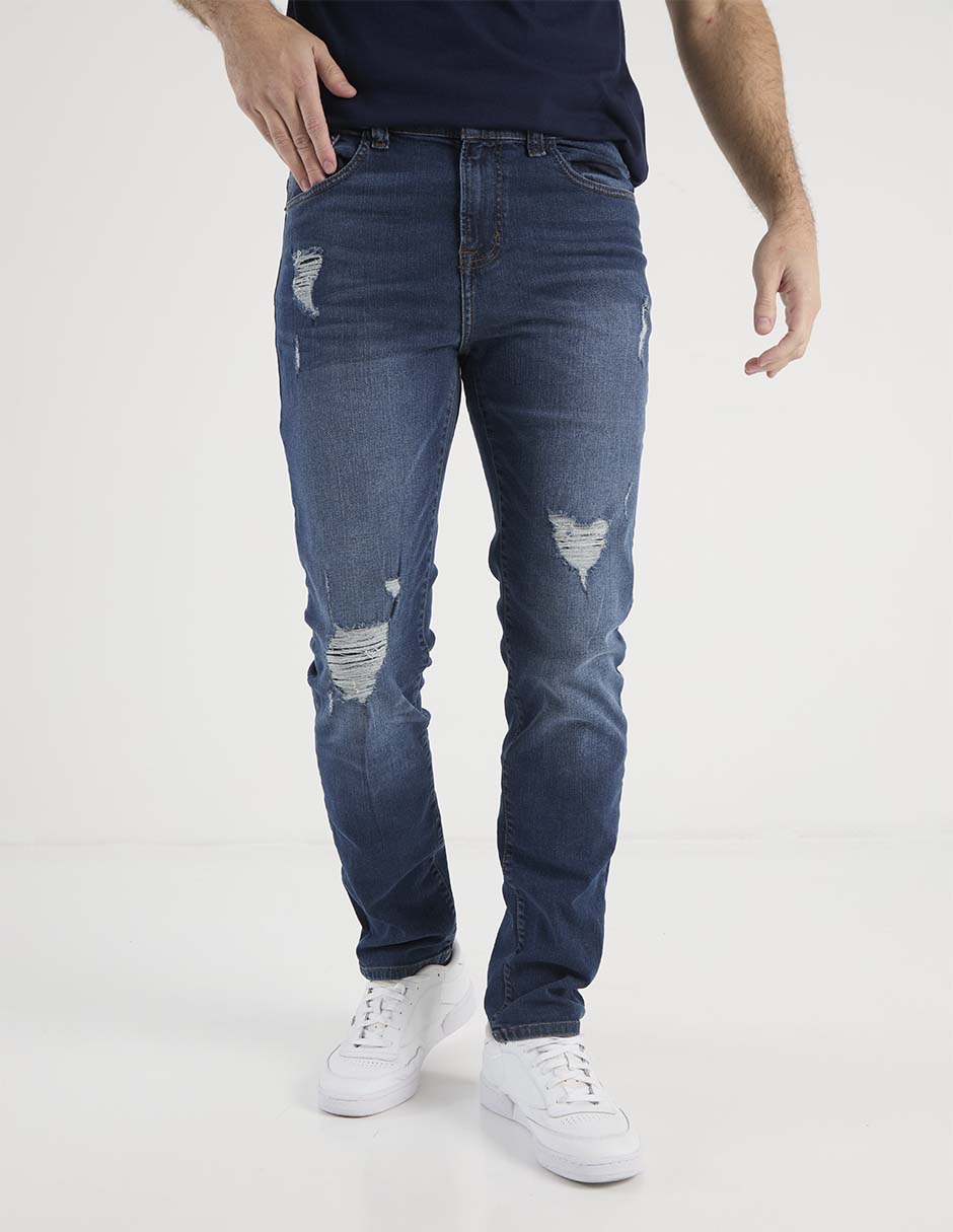 Jeans skinny Aéropostale lavado destruido para hombre
