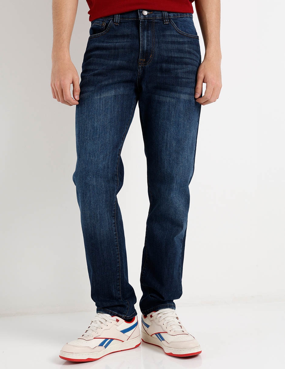 Jeans straight Aéropostale lavado obscuro para hombre