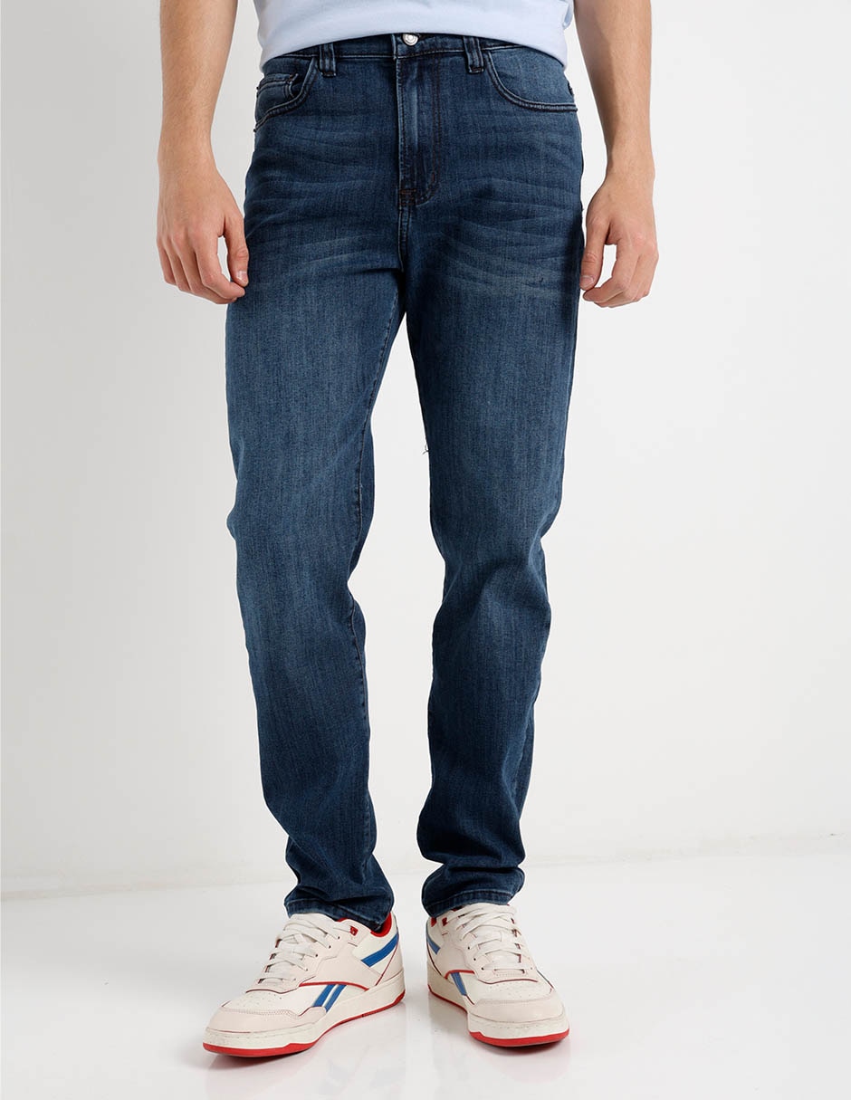 Jeans straight Aéropostale lavado stone wash para hombre