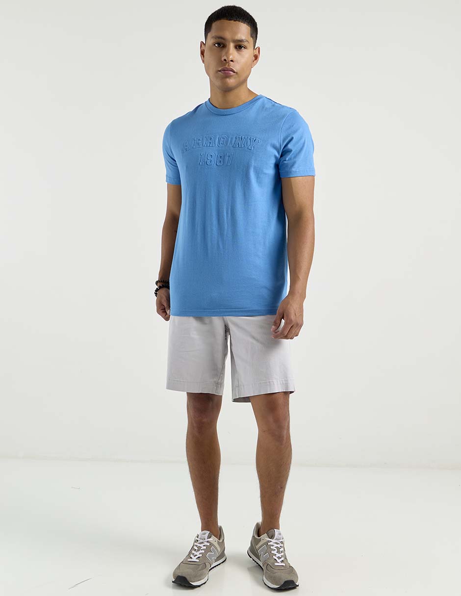 Bermuda Aéropostale de gabardina para hombre