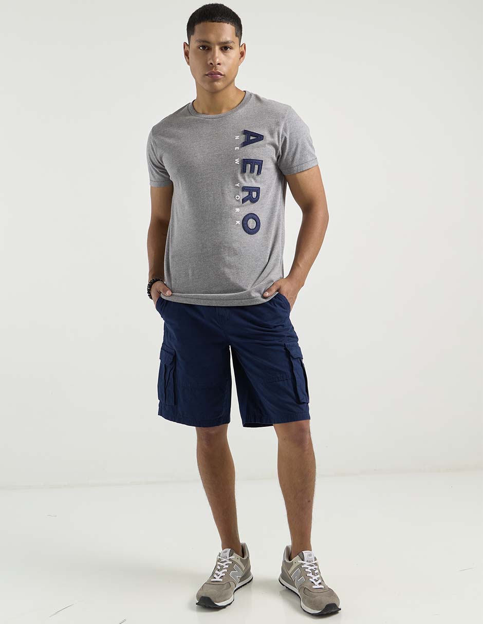 Bermuda Aéropostale de gabardina para hombre