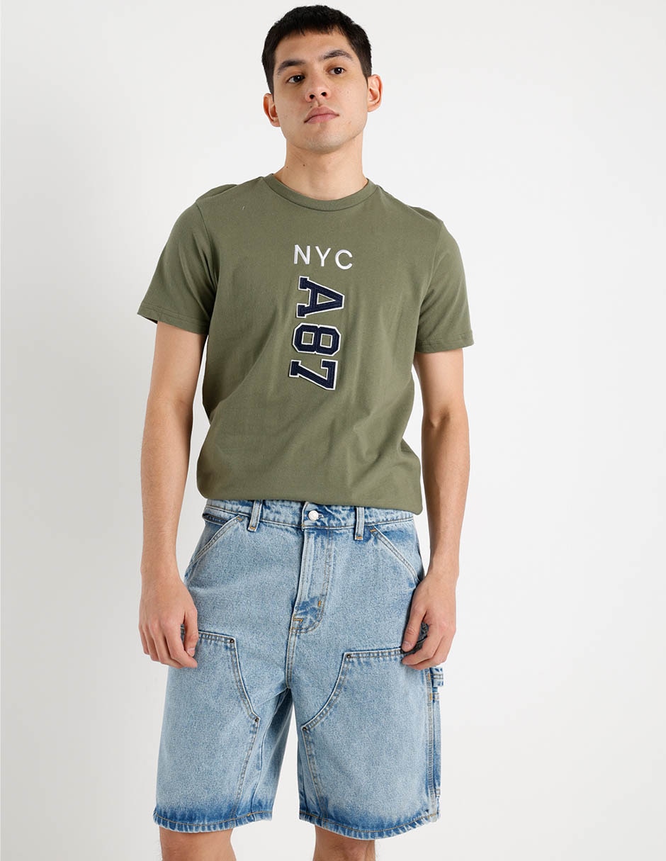 Bermuda de mezclilla para hombre