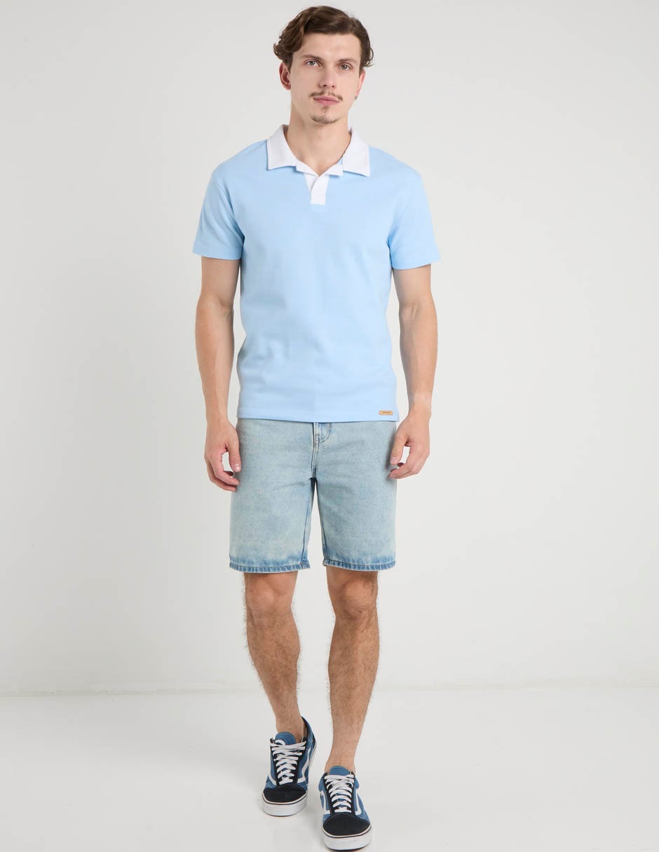 PLAYERA POLO AERO A2581, G, AZUL CLARO