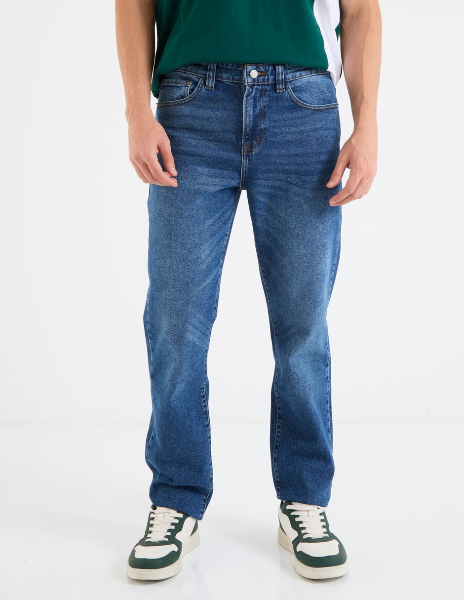 Jeans straight Aéropostale lavado stone wash para hombre