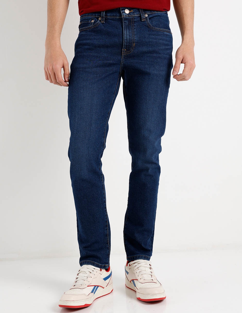 Jeans slim lavado stone wash para hombre