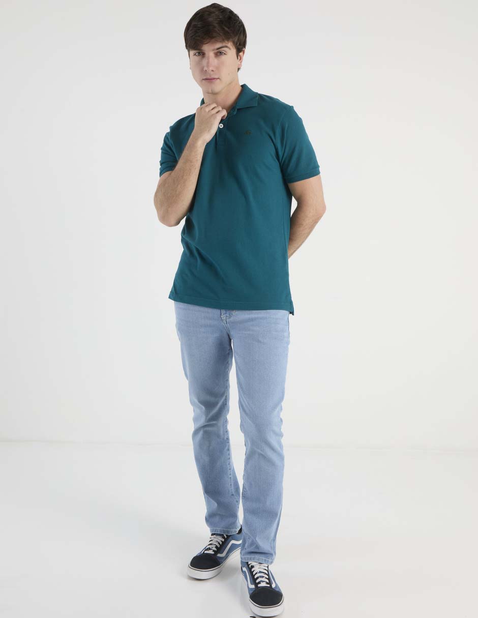 Jeans slim lavado stone wash para hombre 2