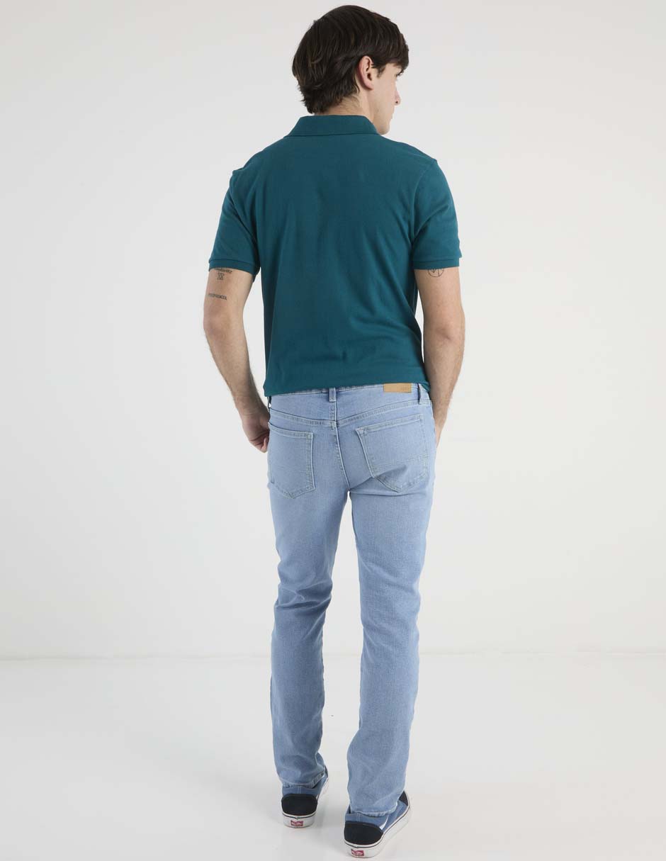 Jeans slim lavado stone wash para hombre 6