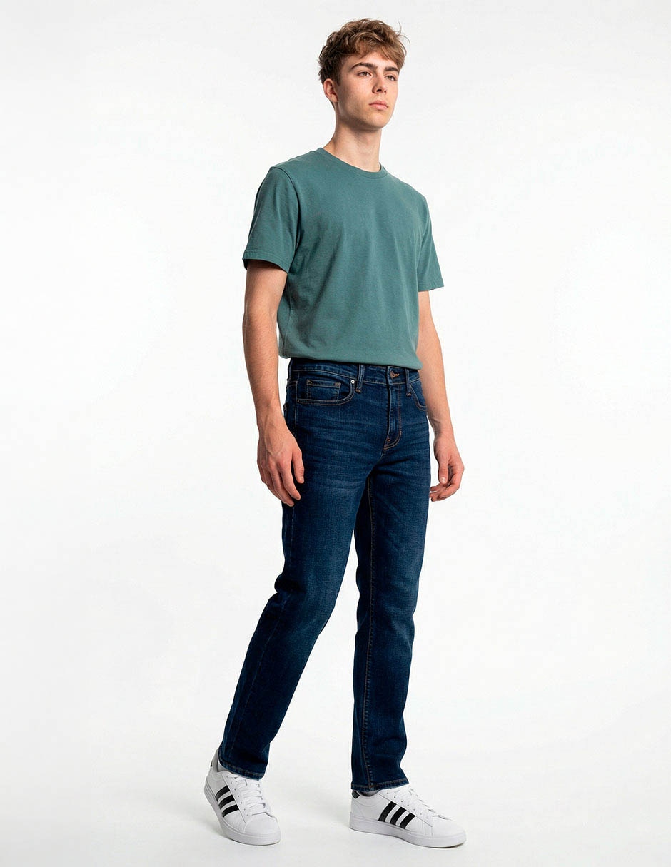 Jeans slim deslavado para hombre 3