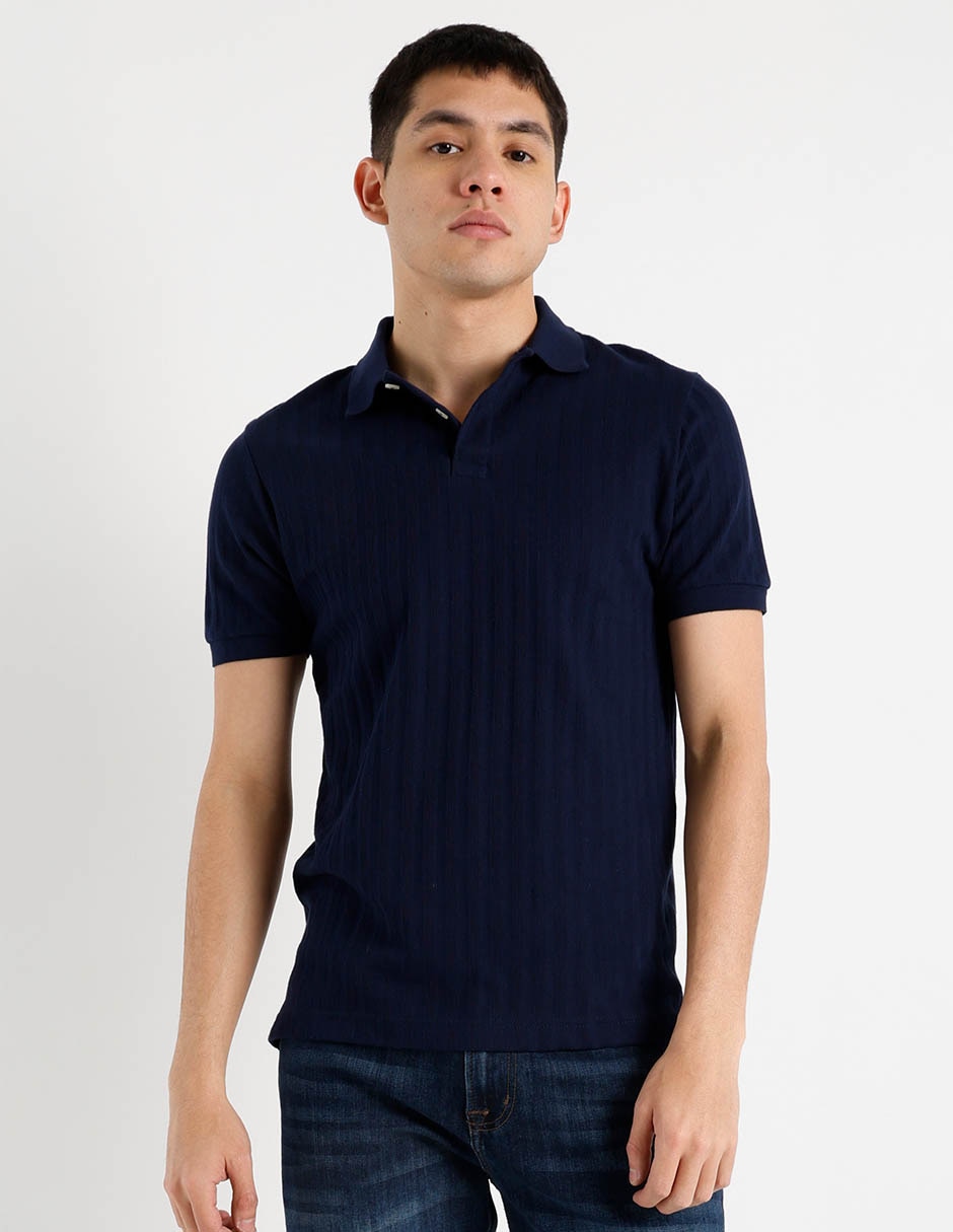 PLAYERA POLO AERO 260, CH, AZUL MARINO