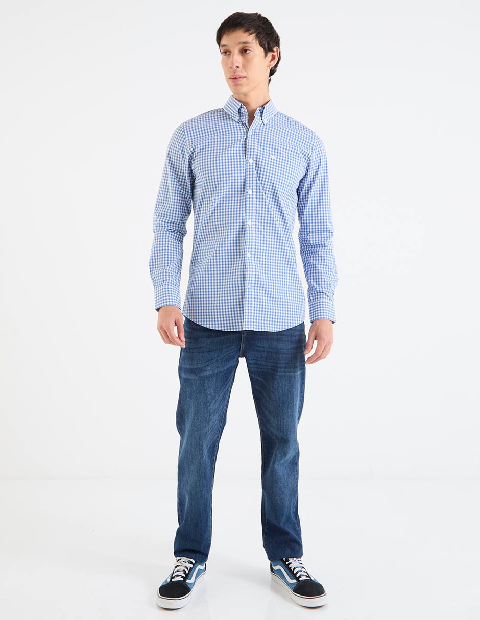 Jeans slim lavado medio para hombre 3